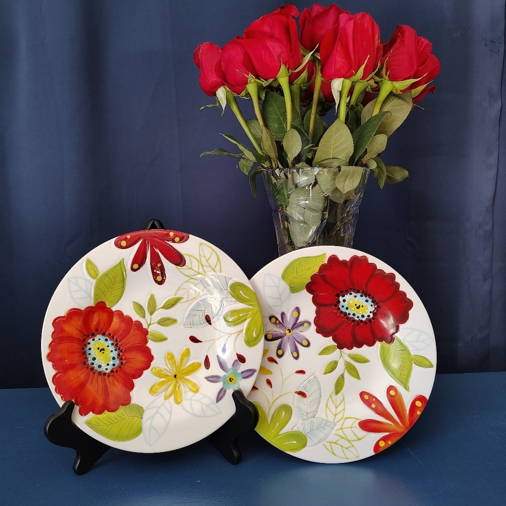 Laurie Gates 9" Melamine Plates Set Of 2